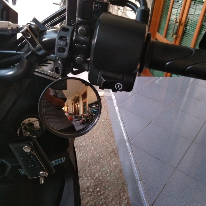 motor-spion- spion kolong klx dt crf xride beat street mtb - bulat besar, sepasang -spion-motor.