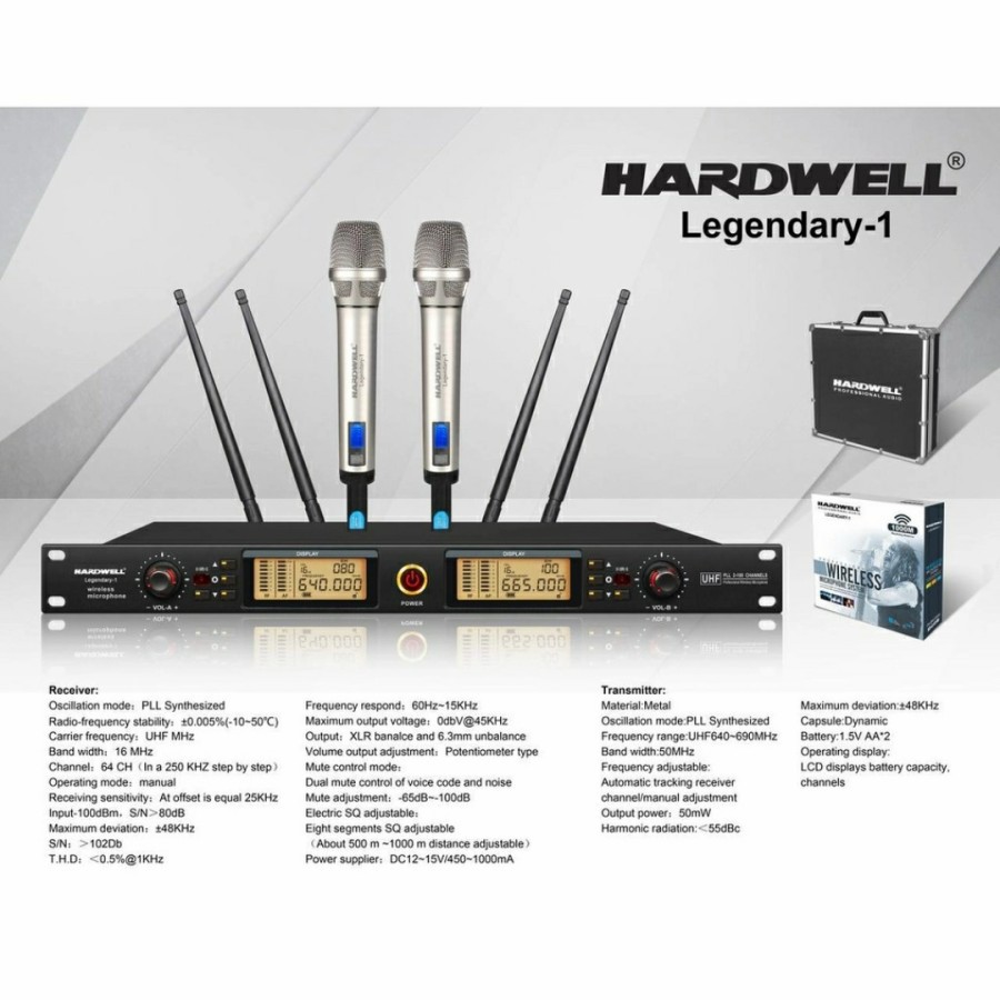 Mic Wireless Hardwell Legendary 1 Hardwell Legendary1 Hardwell LEGENGDARY 1 original