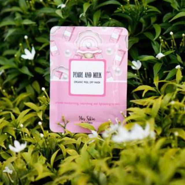 Masker peel off Pearl n Milk Her Skin masker wajah organik peeloff murah