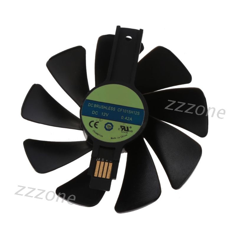 Zzzx 2pcs Kipas Pendingin Kartu Grafis Cf1015H12S 12v 0.42a Untuk Rx 580 570 480