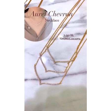 Kalung Aurel Chevron Kadar 8K/375 ll 3,5 gram - 4 gram