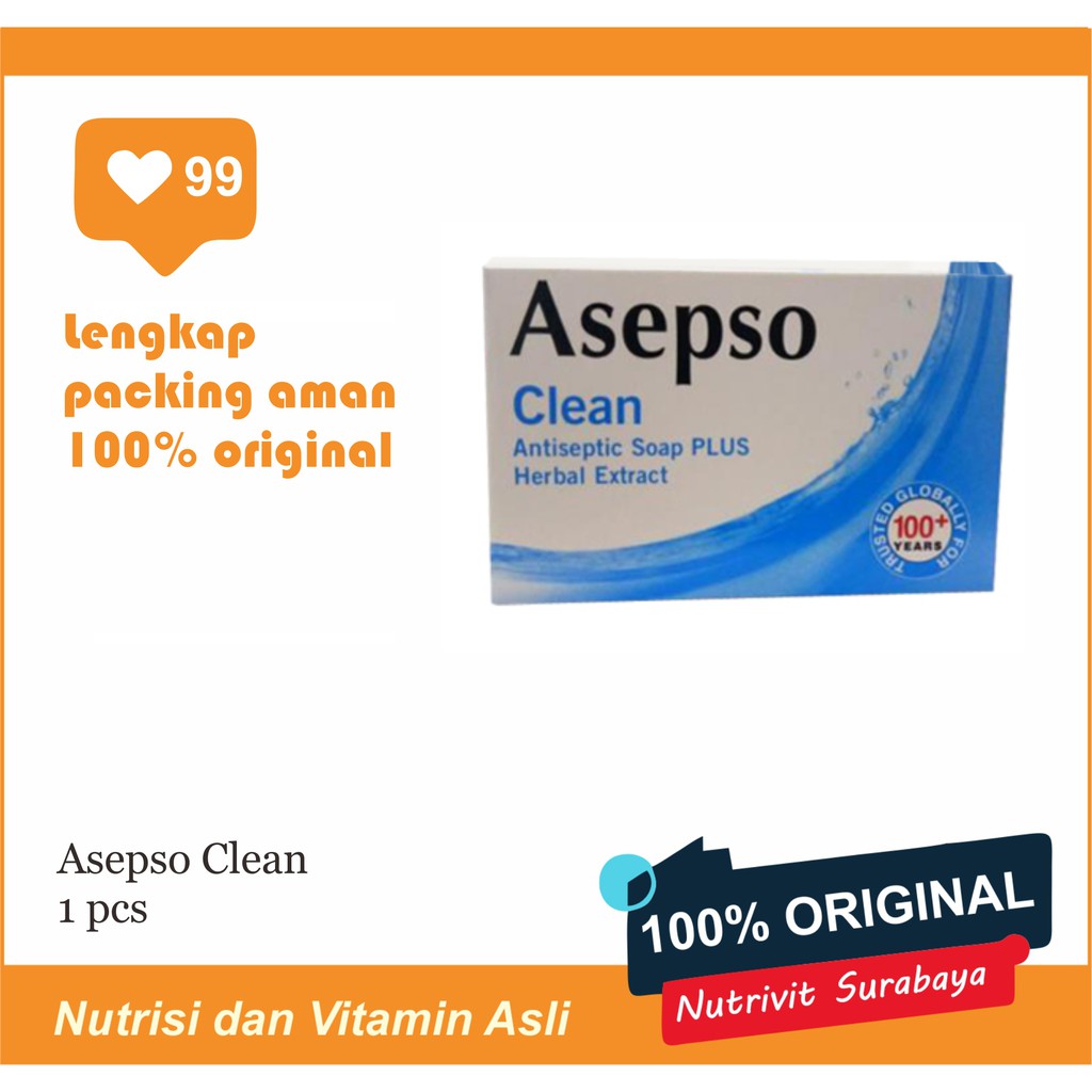 SABUN ASEPSO FRESH / ANTISEPTIC / CLEAN 80 GR