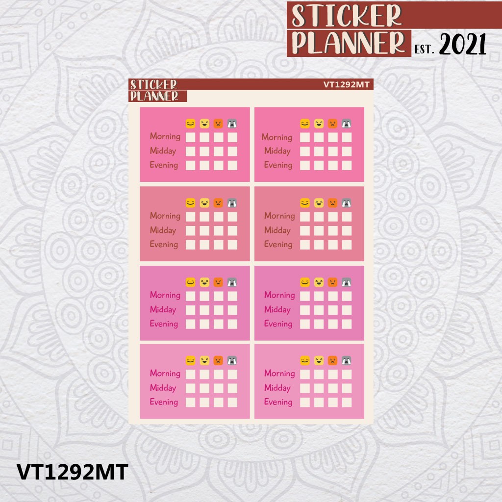 

Valentine Mood Tracker Sticker Planner | Sticker Sheet, Bujo, Scrapbook, Journal, Agenda, & Deco