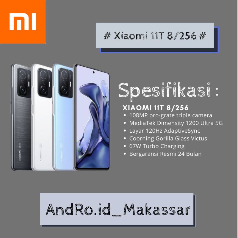 Xiaomi 11T 8/256 Baru Segel Resmi