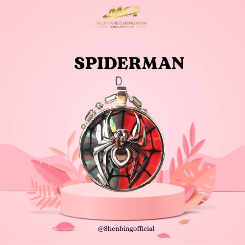 KALUNG KESEHATAN MCI PENDANT SPIDERMAN EDISI MARVEL - KALUNG MCI ASLI SPIDERMAN - KALUNG MARVEL MCI