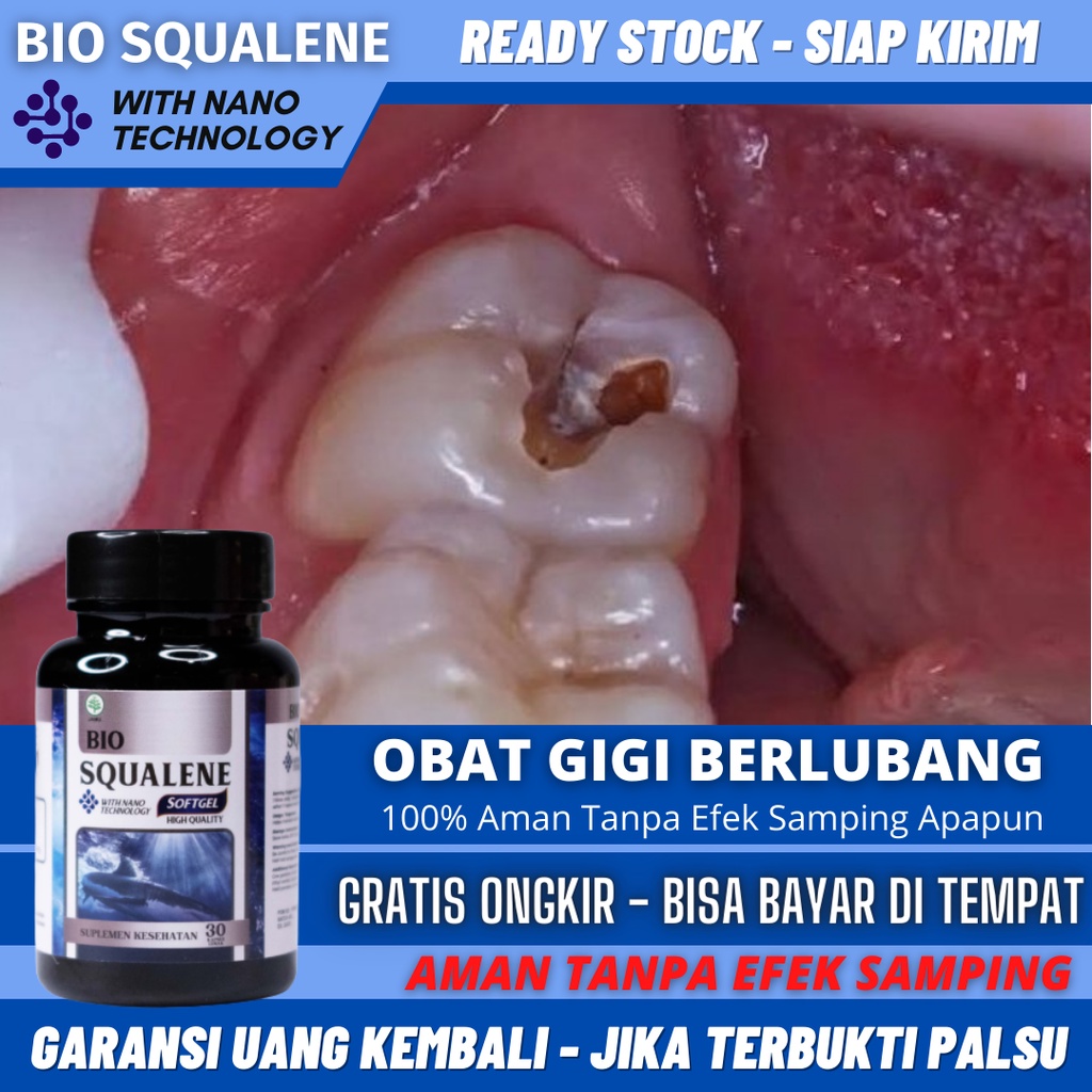 Obat Sakit Gigi Berlubang / Gigi Bolong - Obat Penghancur Gigi Berlubang - Obat Perontok Gigi Berlub