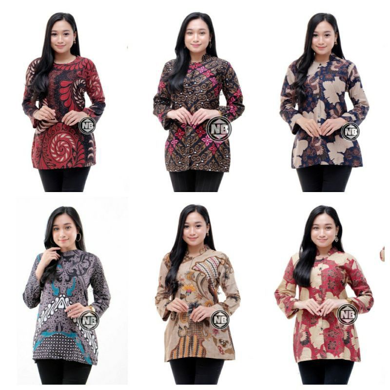 Jual Baju Batik Wanita Terbaru Ukuran M, L, XL Dan XXL Baju Kantoran ...