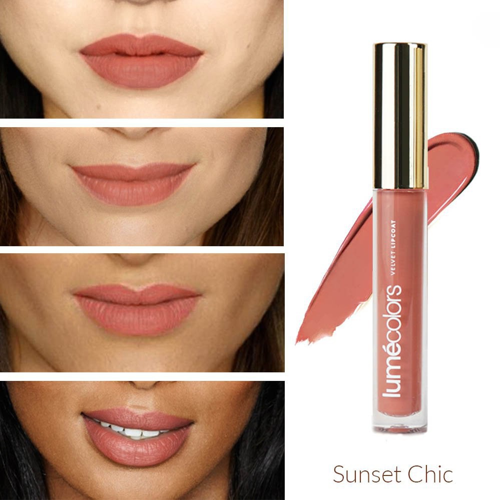 Lumecolors SUNSET CHIC VELVET LIPCOAT by CHRISTINA LIE BPOM HALAL Lipmatte awet tahan 12 jam