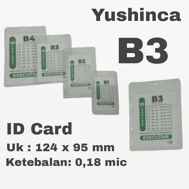 

ID CARD B3 (124 X 95 MM ) EXECUTIVE- YUSHINCA / KARTU PANITIA / KARTU STUDYTOUR / KARTU NAMA