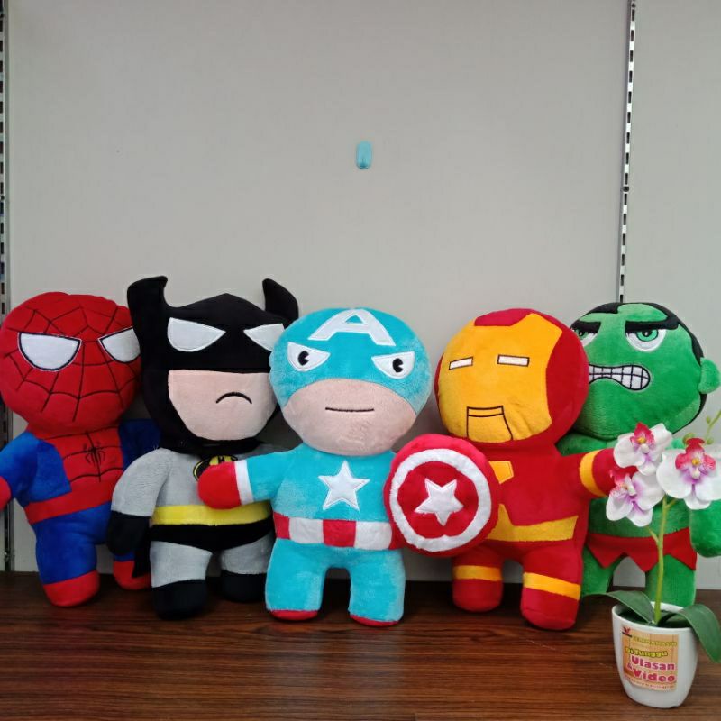 0Boneka Superhero Avengers Batman Captain America Hulk Iron Man Spiderman Yelvo