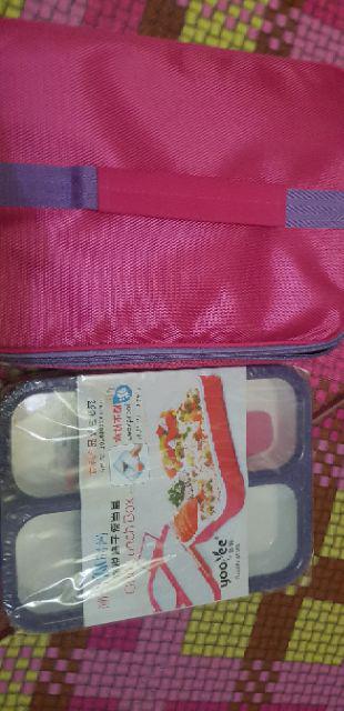 Tas Bekal Polos Tedemei 6540 6564 Lunchbox Bag Bekel Ada Lapisan Tahan Panas Bahan Tebal Bento Box