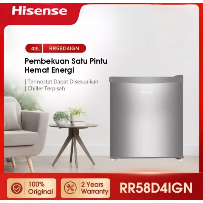 Jual Hisense Rr D Ign Kulkas Satu Pintu Portable Mini Bar Liter Watt Shopee Indonesia