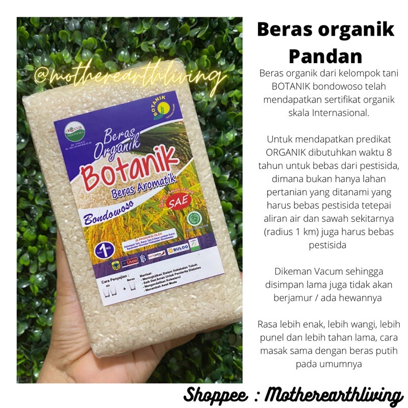 

Beras putih Organik 1kg murah