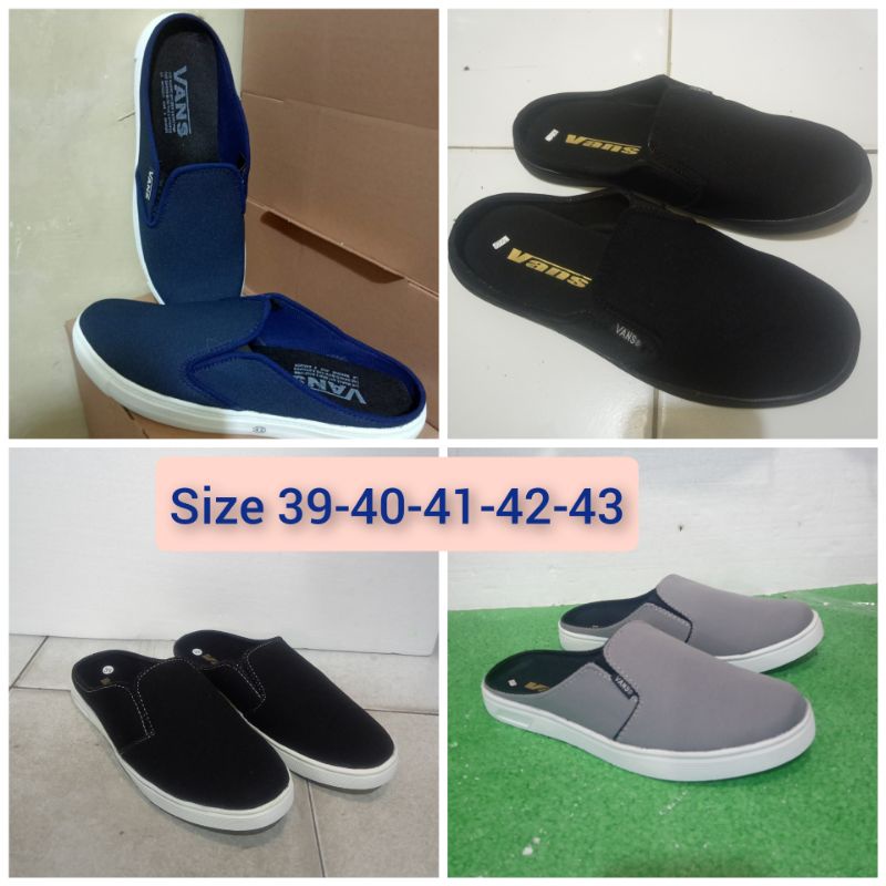 Sepatu selop pria sepatu sandal bustong cowok sepatu santai slop pria