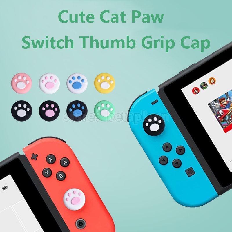 Cover Tombol Joycon Nintendo Switch Lite V1 / V2 Bentuk Cakar Kucing Bahan Silikon