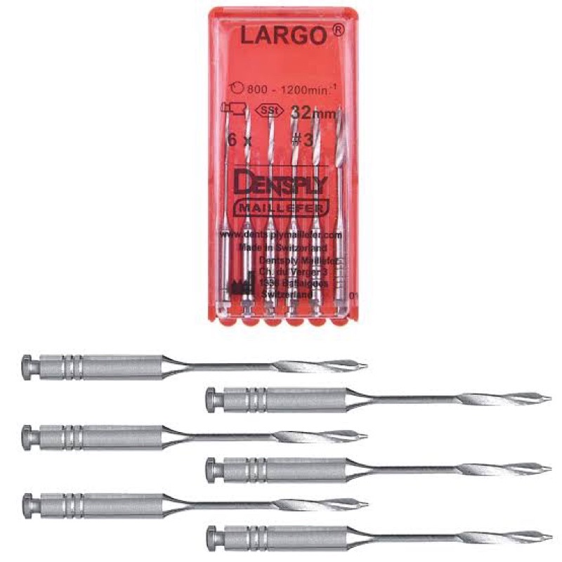 Dental LARGO peeso reamer DENTSPLY peeso reamers 28mm 32mm 28 mm 32 mm drill instrument endo reamer endodonti endodontic preparasi saluran akar ALICE DENTAL