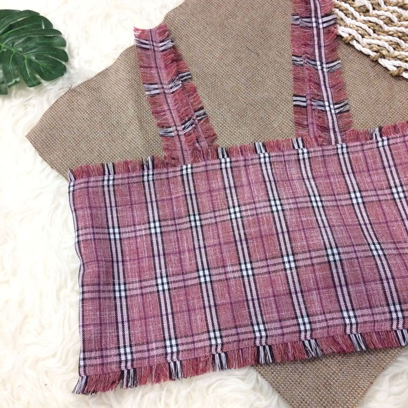 Tanktop Crop Luaran hijab Jennie style dusty