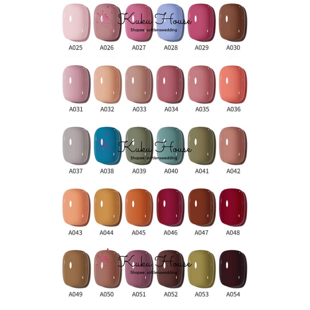 CHARZIEG 001-050 KUTEK UV GEL SOAK OFF CAT KUKU GEL BASE TOP MATTE MATT DOFF COAT GLOSSY