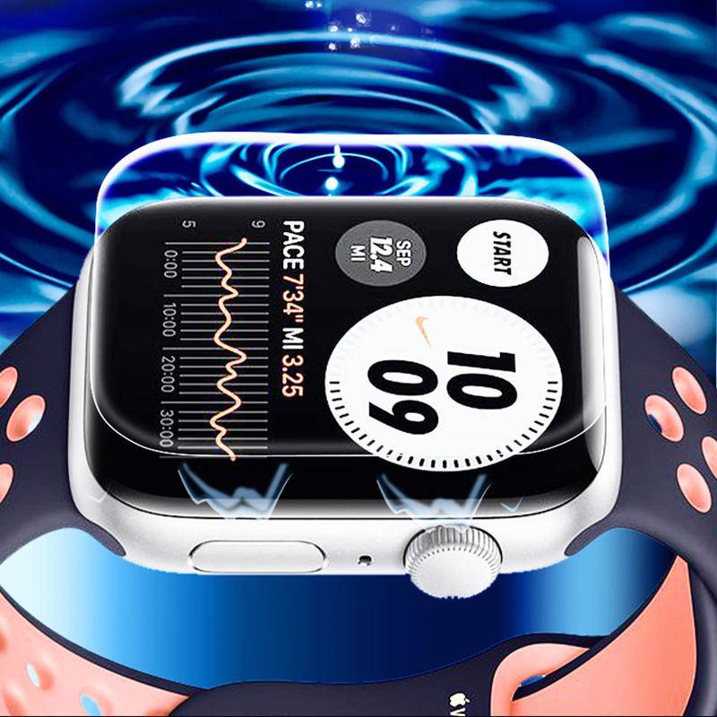 Pelindung Layar Hydrogel HD Ukuran 45mm 41mm 40mm 44mm Untuk iWatch Seri 8 7 SE 2022