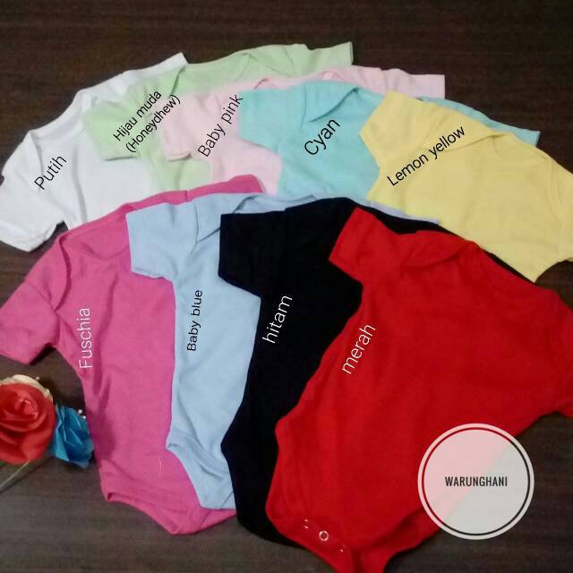 Jumper Bayi Bodysuit Bayi Pakaian Bayi Baju Kaos Atasan Fashion Bayi Polos Katun 0-6 bulan