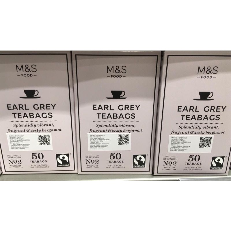 

M&S Food earl gray teabags marks spencer tea