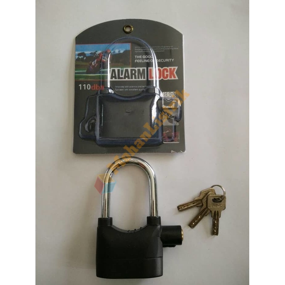 Gembok Alarm Suara Anti Maling Anti Pencuri Ring/Alarm Lock