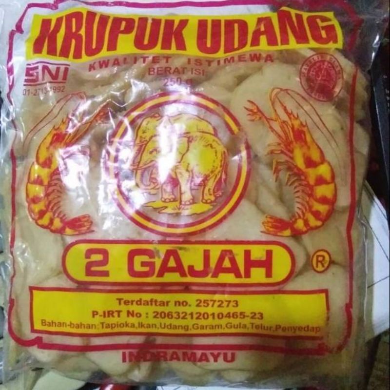 

kerupuk udang cap 2 gajah