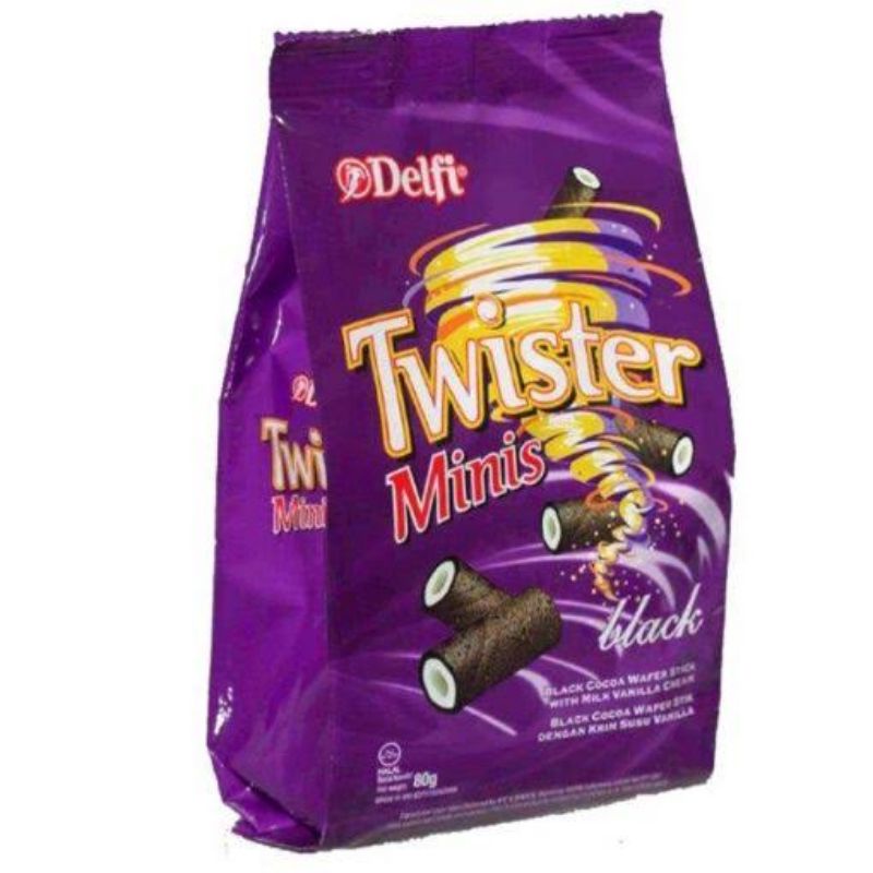 Delfi twister minis black vanilla 80gr