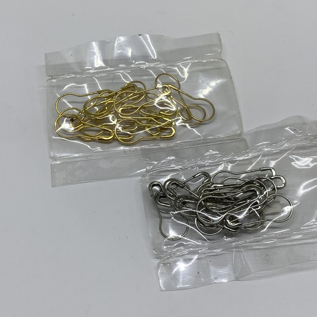 Rp 100/pcs Peniti Bohlam/Labu/Pear/Bulb Warna Emas dan Perak [SET ISI 20]