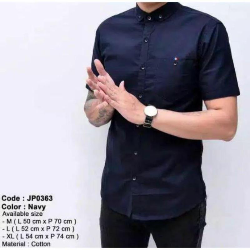 KEMEJA PRIA HEM LENGAN PENDEK PANJANG POLOS COWOK KASUAL COWO DISTRO CASUAL FORMAL KANTOR MURAH PRIA