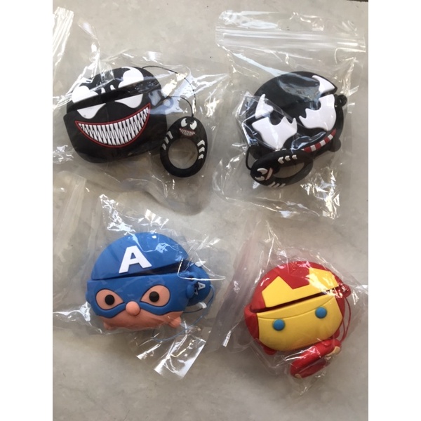 casing airpod 1/2/ pro marvel superhero ironman spiderman venom thor superman