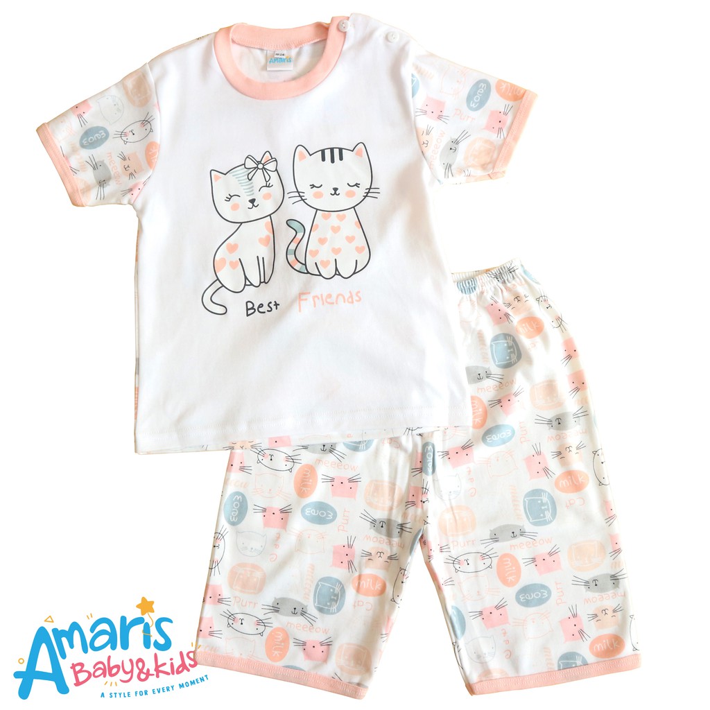 

Amaris Setelan Pendek Oblong Baby Motif Meow