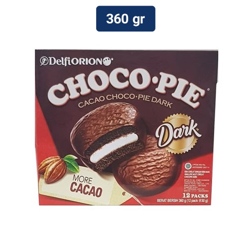 Delfi Orion Choco Pie Dark Cokelat 12 x 360 gr