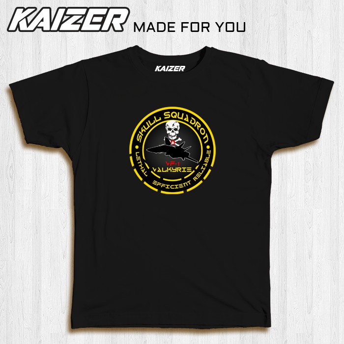 KAIZER RH-1248 Kaos Macross VF-1 Valkyrie Skull Squadron - Anime