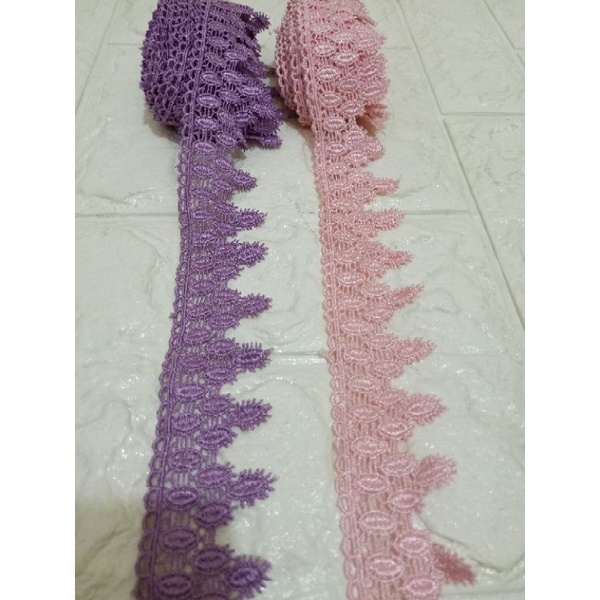 Renda bordir Meteran Organza timbul 02