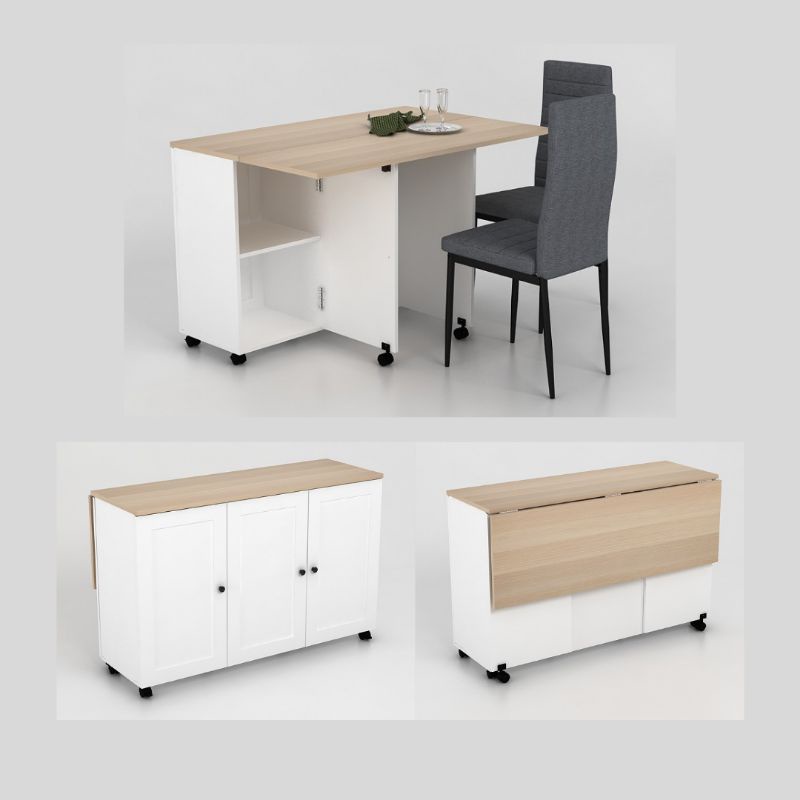 MEJA MAKAN LIPAT/SIDEBOARD/BUFET/RAK SERBAGUNA MURAH - ROYCE DT120 - PIRA BY PRO DESIGN
