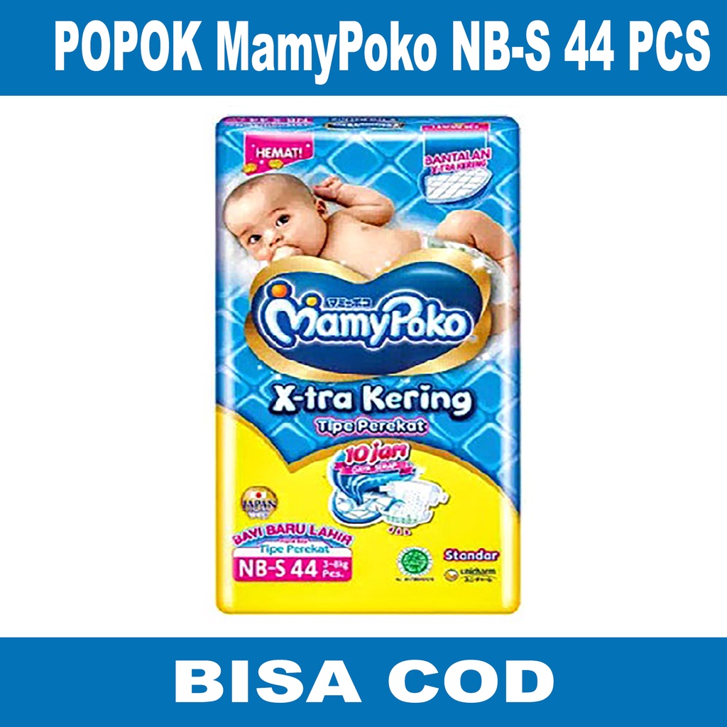 MamyPoko NBS44 - MamyPoko New Born NBS44 - MamyPoko Extra Kering - MamyPoko Tipe Parekat - MamyPoko