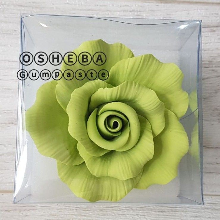 

[osheba] gumpaste bunga mawar PR 7 warna hijau
