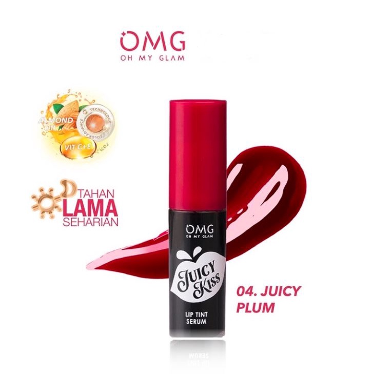 OMG Oh My Glam Juicy Kiss Lip Tint Serum LipTint BPOM