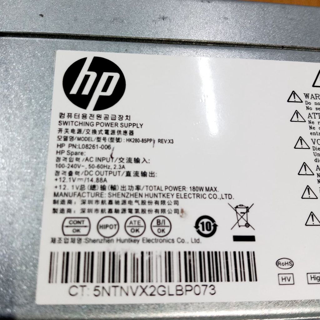 Power Supply Powersupply PC AIO HP 288 G3 280 G4 285 G5 L08261-006 HK280-85PP TPC-F123-MT D16-180P2A