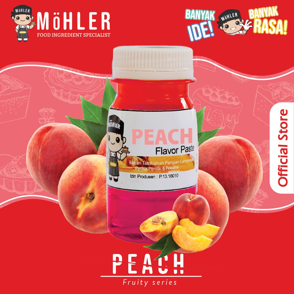 MOHLER Pasta perisa pewarna PEACH (KLIK KOMBO HEMAT UNTUK BELI 1 GRATIS 1)