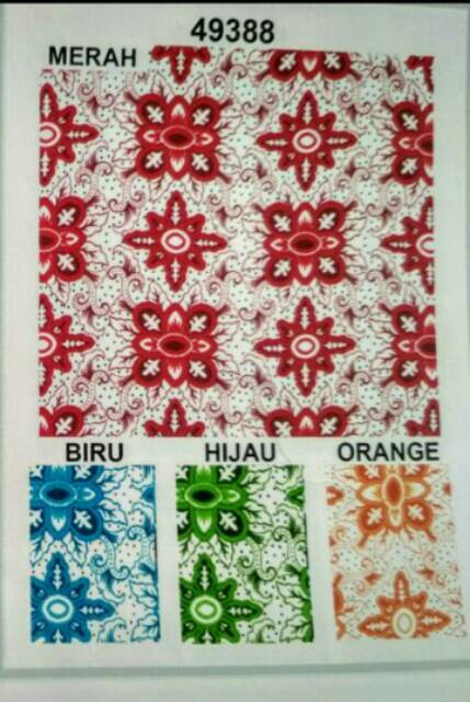 Kain batik seragam sekolah corak dasar putih