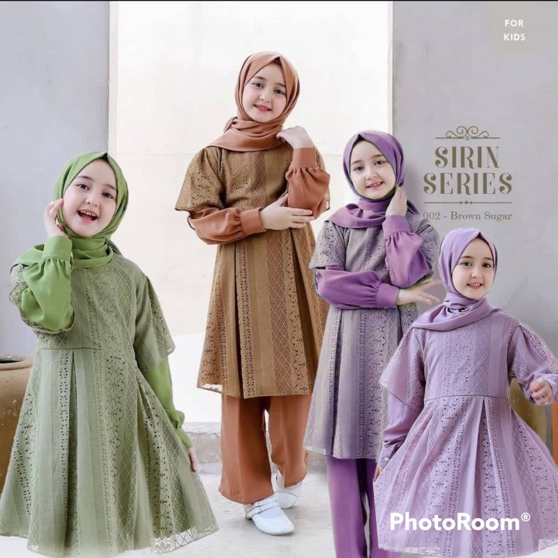 TREND Shirin Series Terbaru Setelan Anak Umur 6 7 8 9 Tahun Set Kids Atasan Dan Celana pakaian Musli