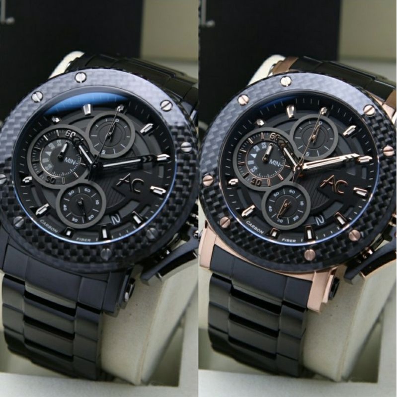 JAM TANGAN PRIA ALEXANDRE CHRISTIE AC 9205 CARBON ORIGINAL