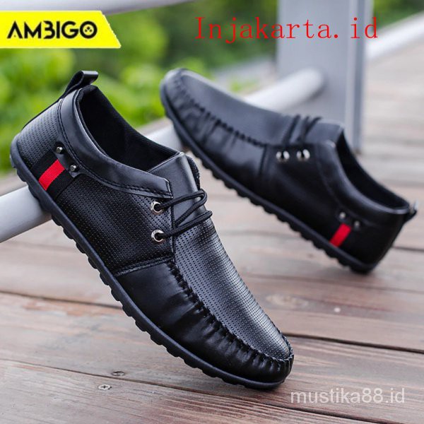 Ambigo Sepatu Pantofel 88 Sepatu Pantofel Pria Kulit PU Model Terbaru SEPATU SLIP ON SEPATU KERJA Wd