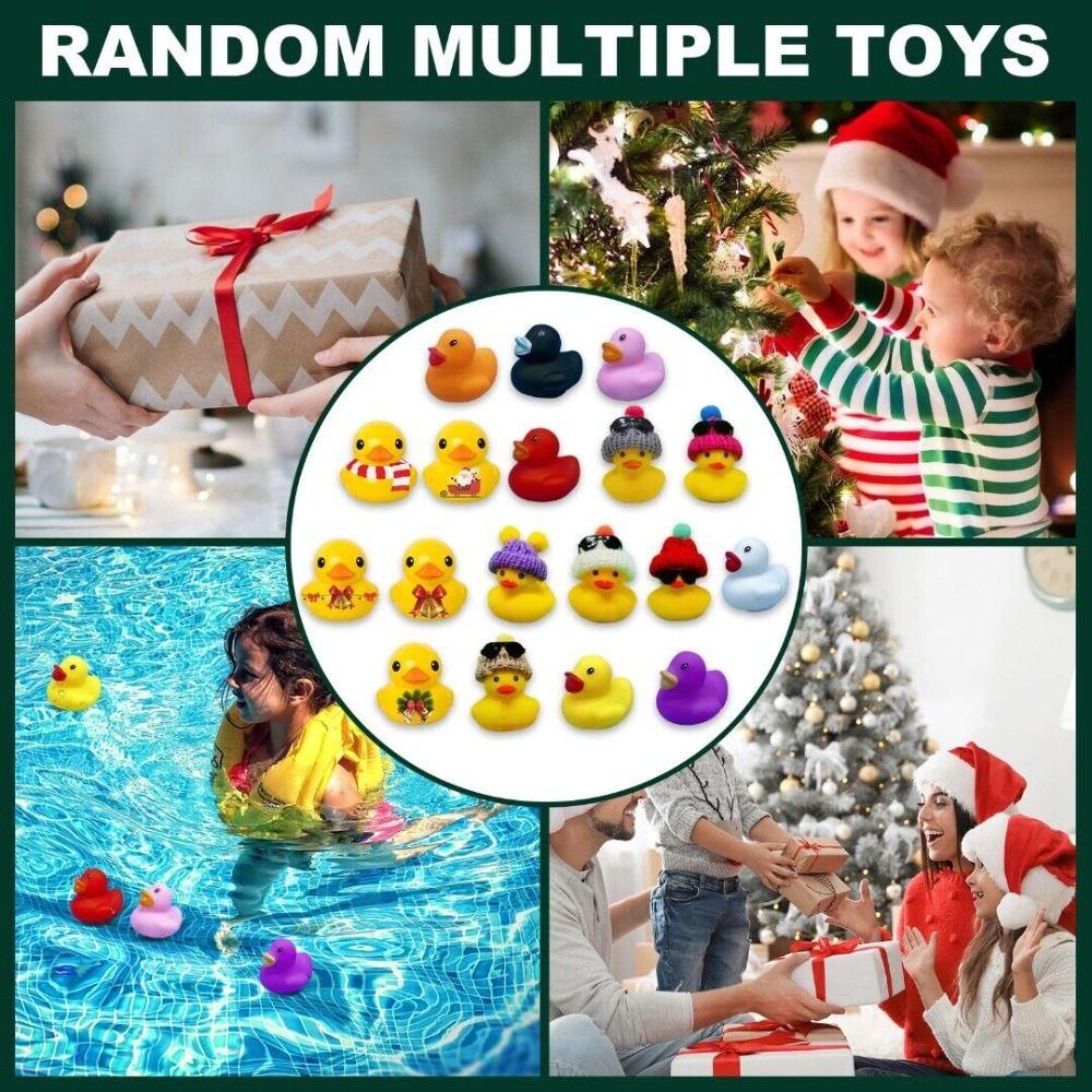 R-bunga 24pcs/set Bebek Karet Aman 24hari Xmas Dekorasi Countdown Kalender Box