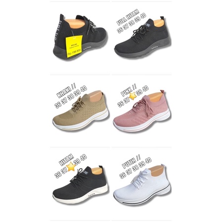 Sepatu Running Wanita / Sepatu Belbe / Sepatu Viral Senam / Sepatu Belbe Import / Sepatu Olahraga Mu