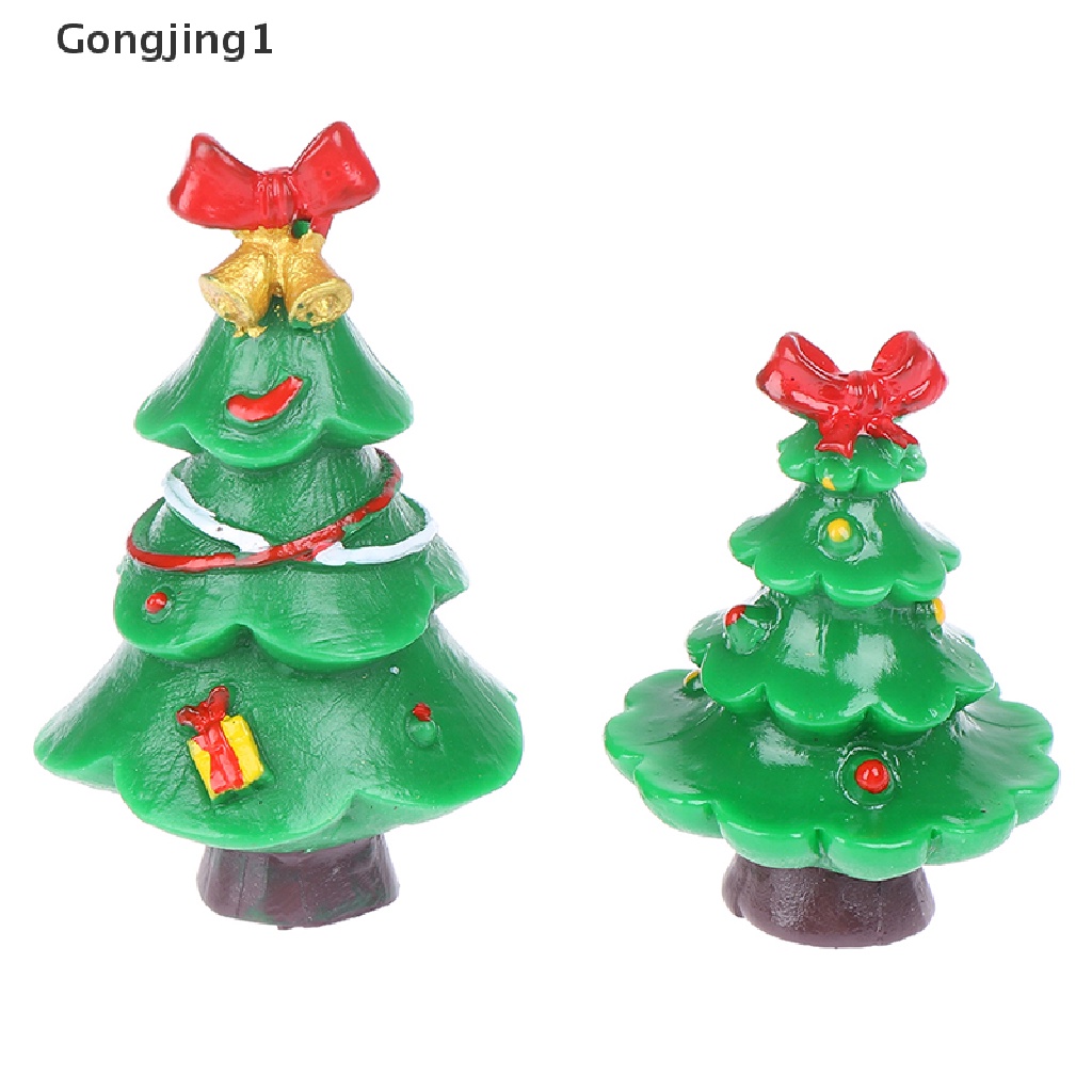 Gongjing1 Miniatur Pohon Natal Bahan Resin Untuk Dekorasi Taman