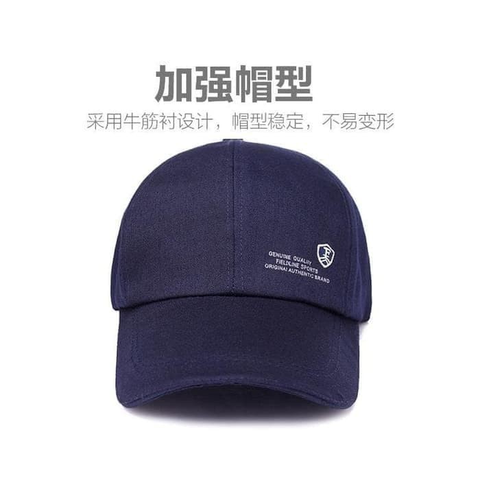 Topi Polos Emblem Polo Fieldline Baseball Cap Casual Sport Unisex