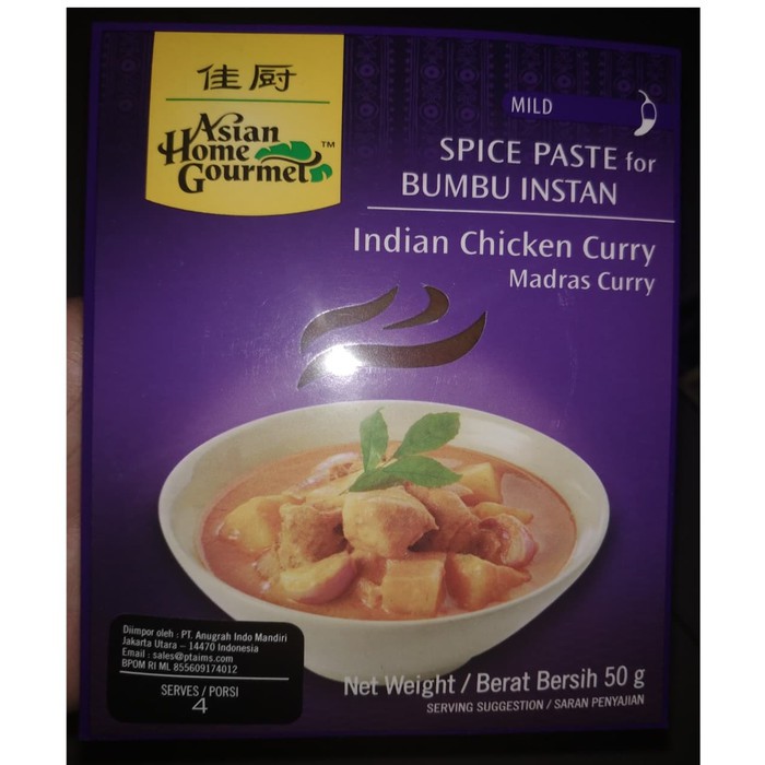 

Asian home gourmet Spice Paste Bumbu instan Indian Chicken curry 50gr